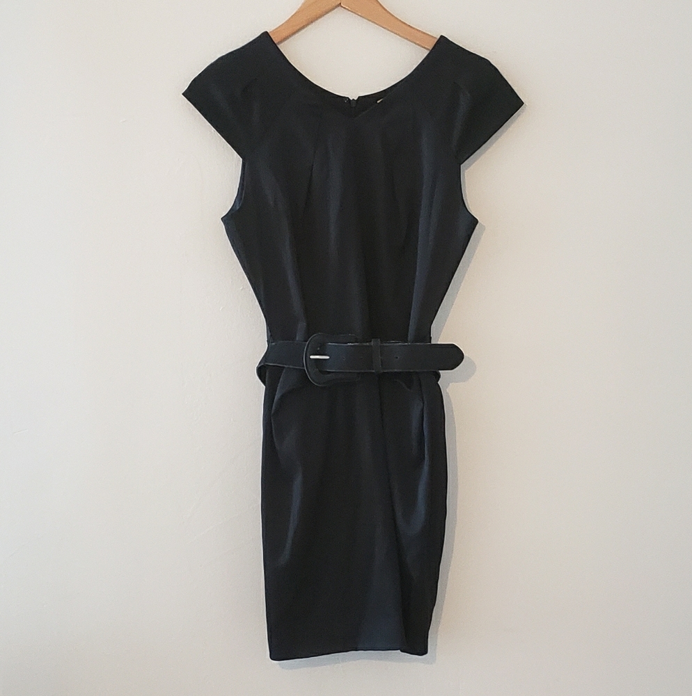 Alice + Olivia silk-lined pinstriped suit dress